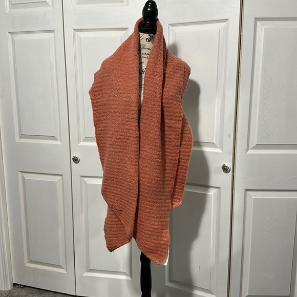 Free People Ripple Recycled Blend Blanket Scarf in "Terra Cotta" - Picture 4 of 11